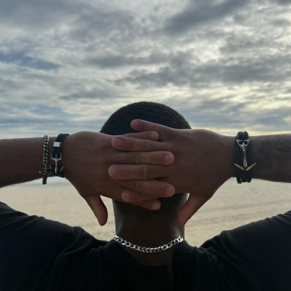 The Forward Arrow Bracelet - Pu Leather/Steel
