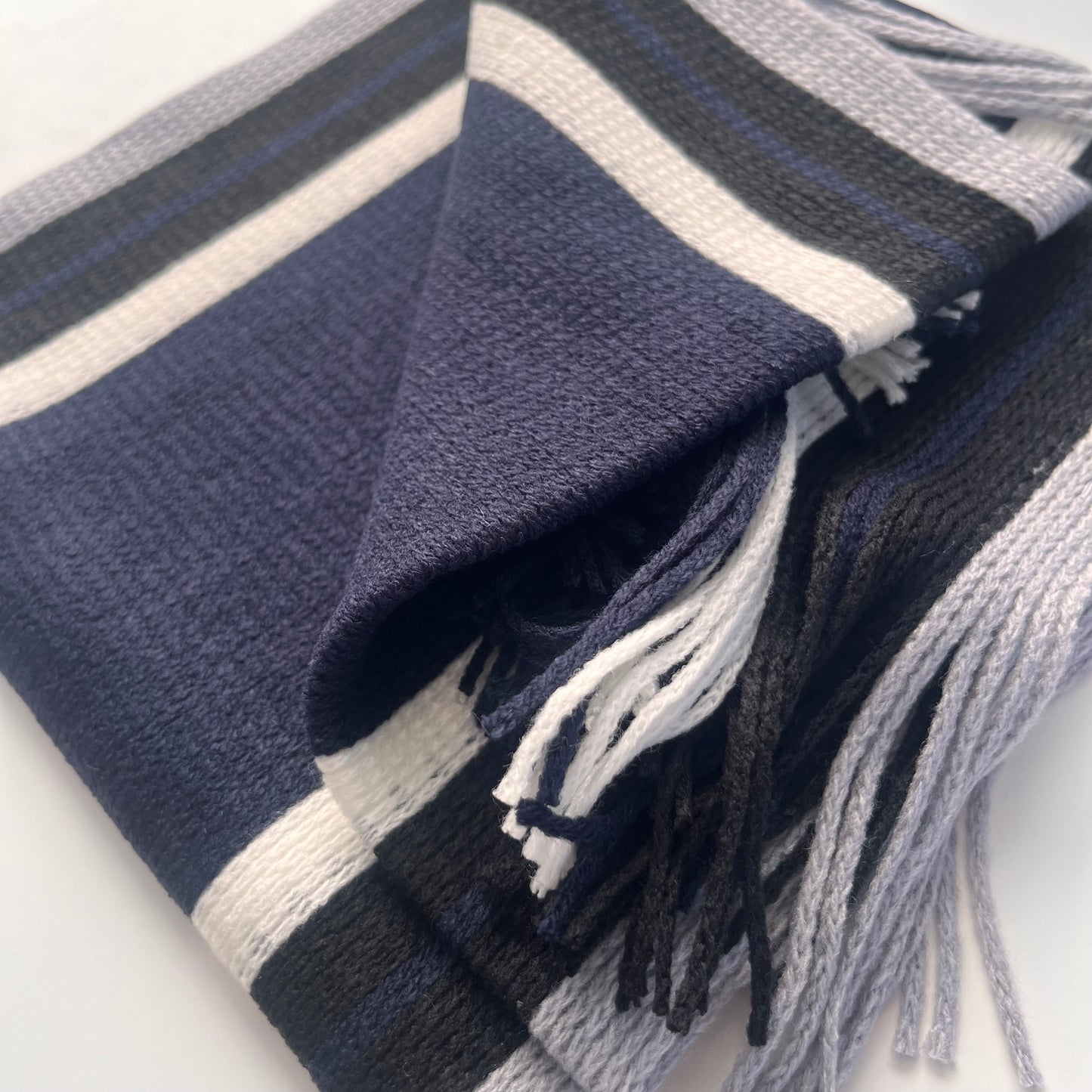 Sideline Collection - Light Retro Stripe Scarf - Ellison - Blue