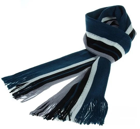Sideline Collection - Light Retro Stripe Scarf - Ellison - Blue
