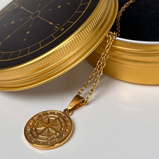 Compass Necklace - Gold