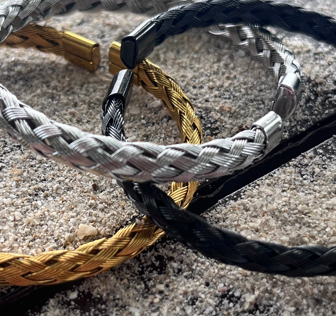 Paris Plait Cuff Bracelet - Silver
