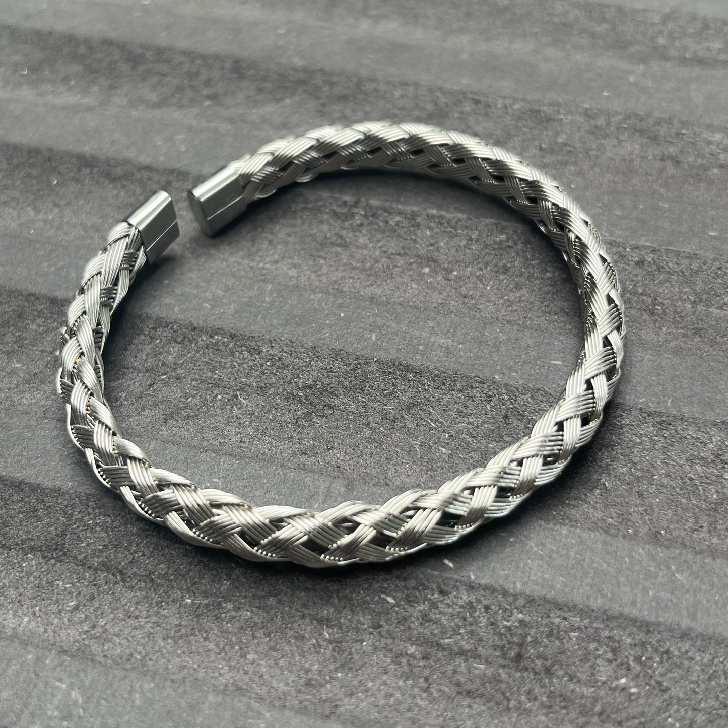 Paris Plait Cuff Bracelet - Silver