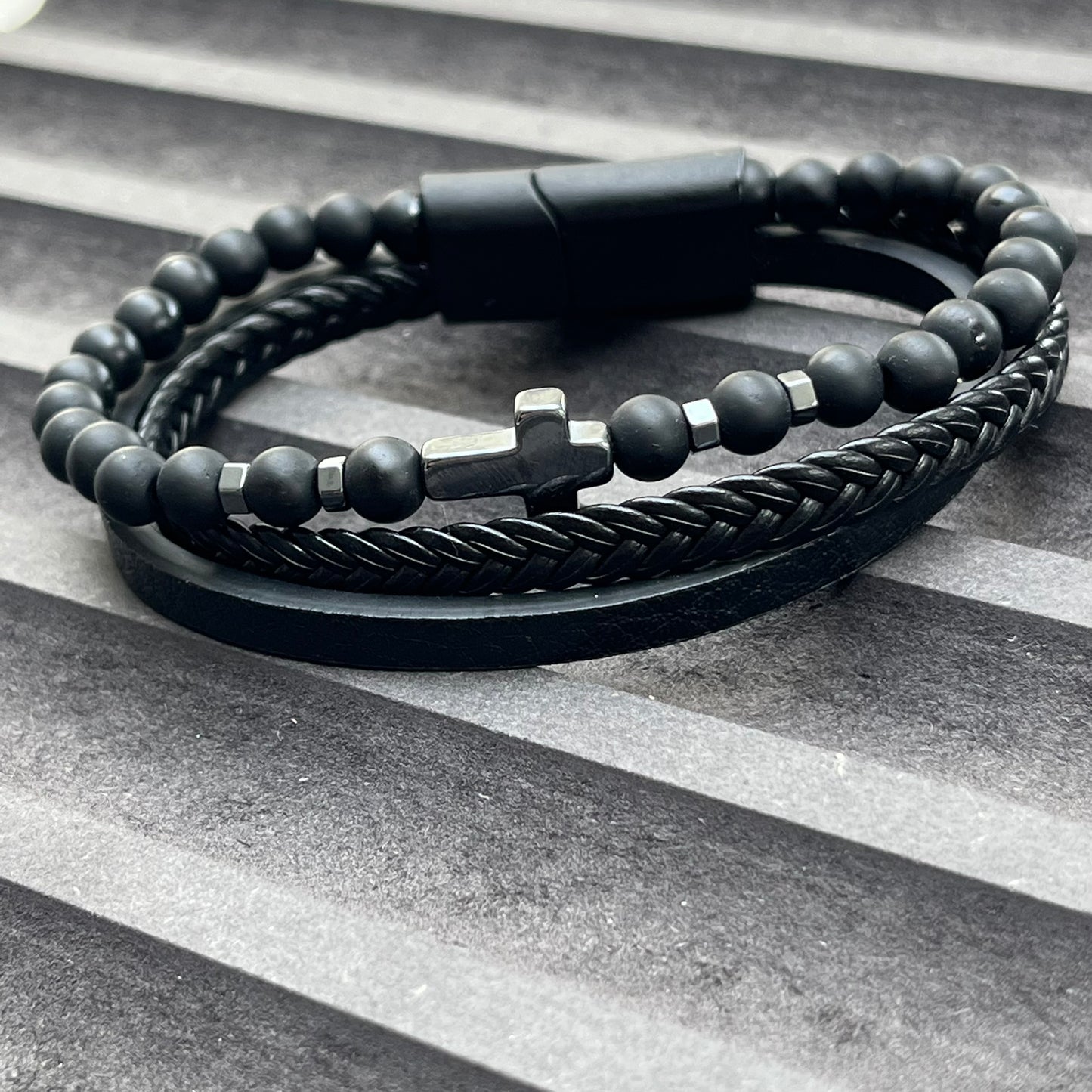 Rome Triple Bracelet - Frosted