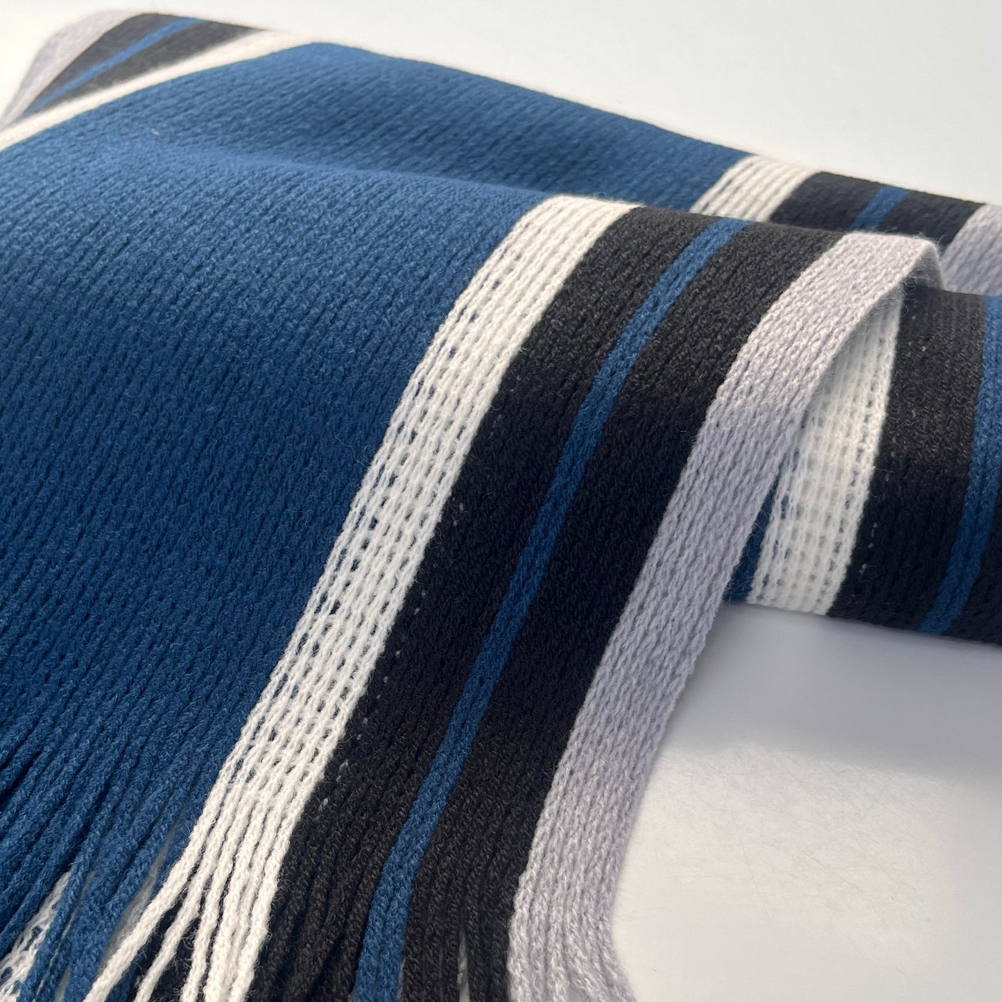 Sideline Collection - Light Retro Stripe Scarf - Winslow - Denim Blue