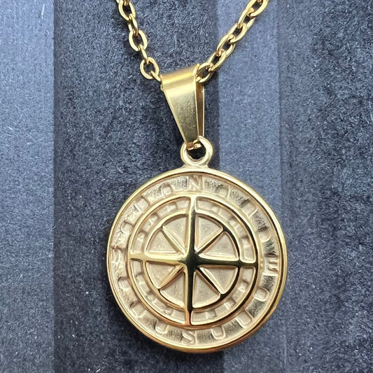Compass Necklace - Gold