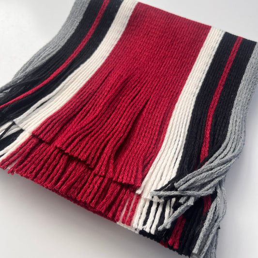 Sideline Collection - Light Retro Stripe Scarf - Hollinger - Red