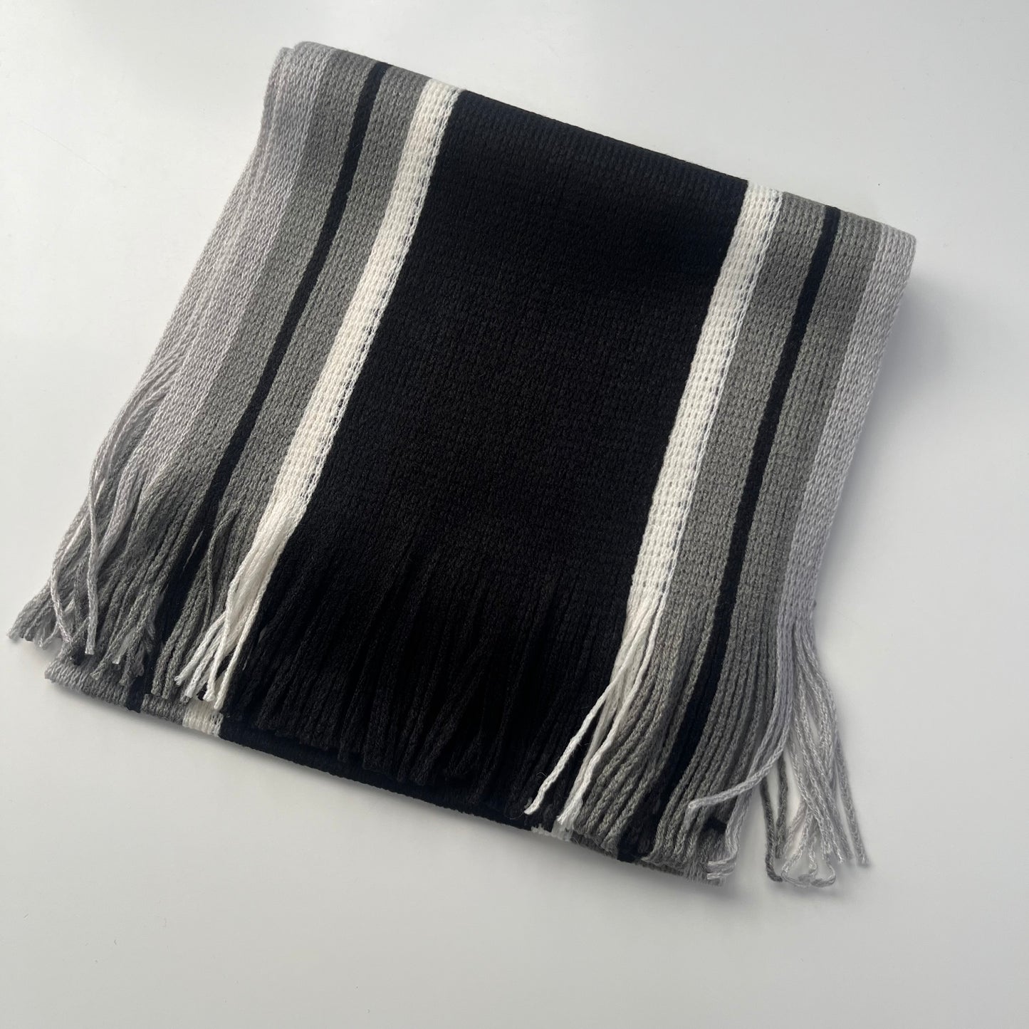 Sideline Collection - Light Retro Stripe Scarf - Marlow - Black