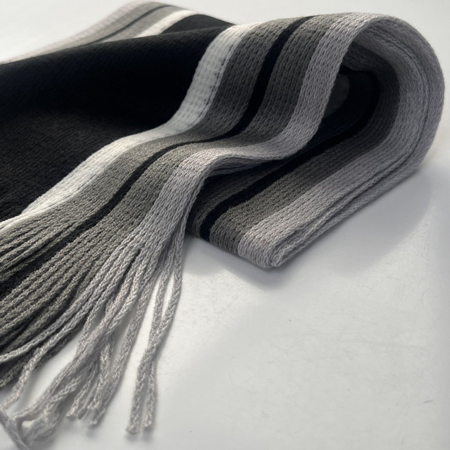 Sideline Collection - Light Retro Stripe Scarf - Marlow - Black