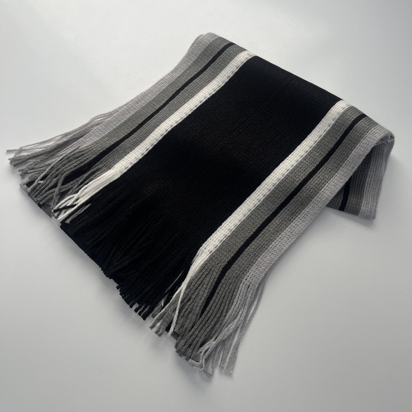 Sideline Collection - Light Retro Stripe Scarf - Marlow - Black