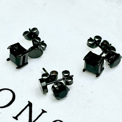 Black Zircon Studs - Mix Pairs