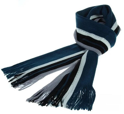 Sideline Collection - Light Retro Stripe Scarf - Winslow - Denim Blue