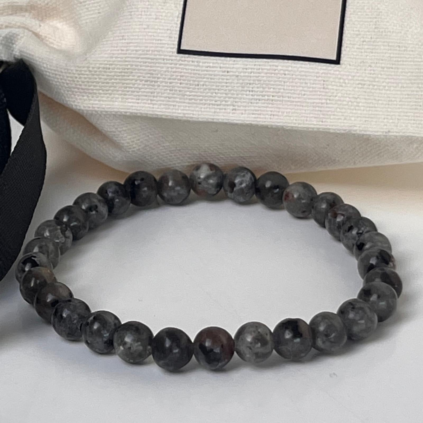 Stellar large beaded bracelet for men - UV glow stone
