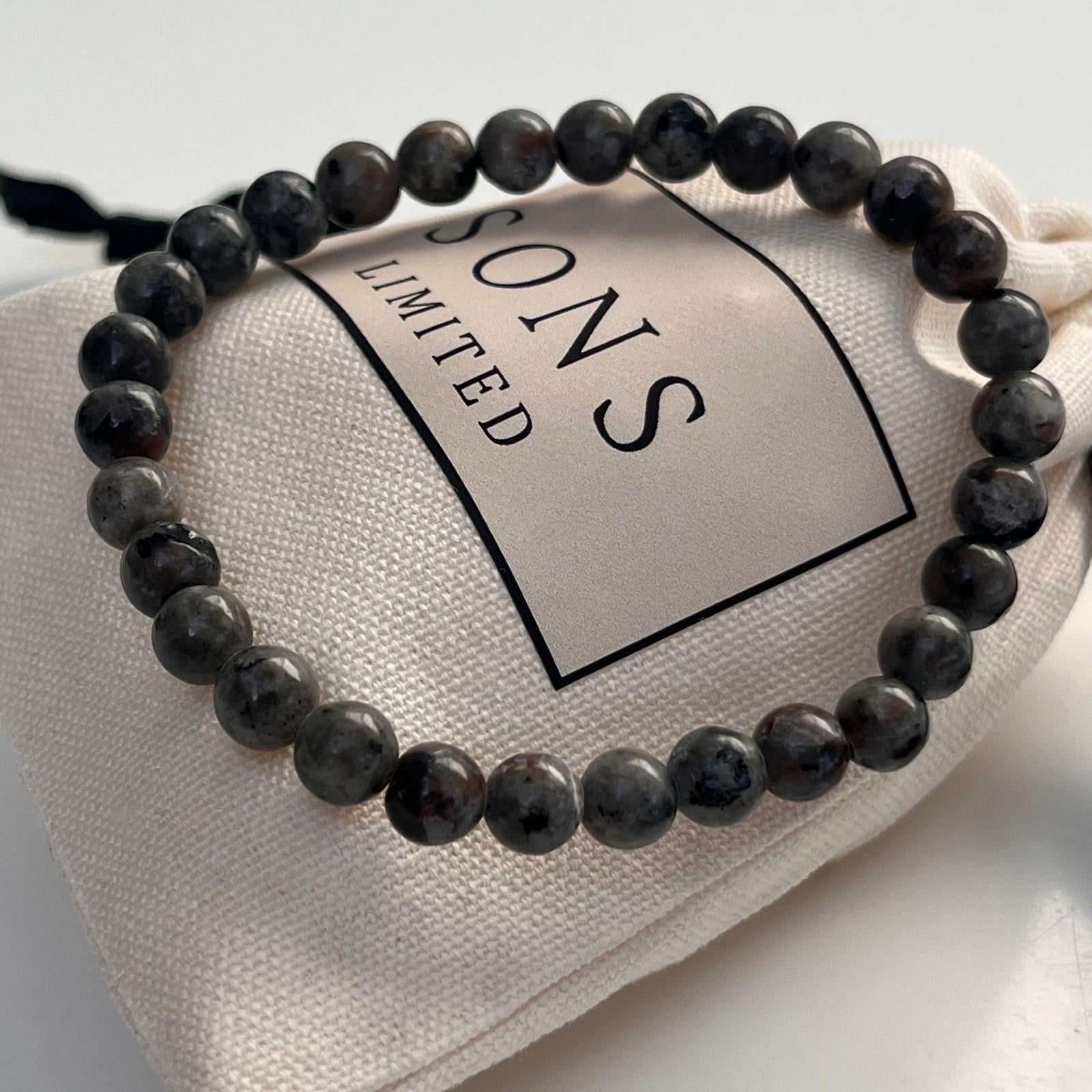 Stellar large bracelet detail - UV reactive beaded jewellery
