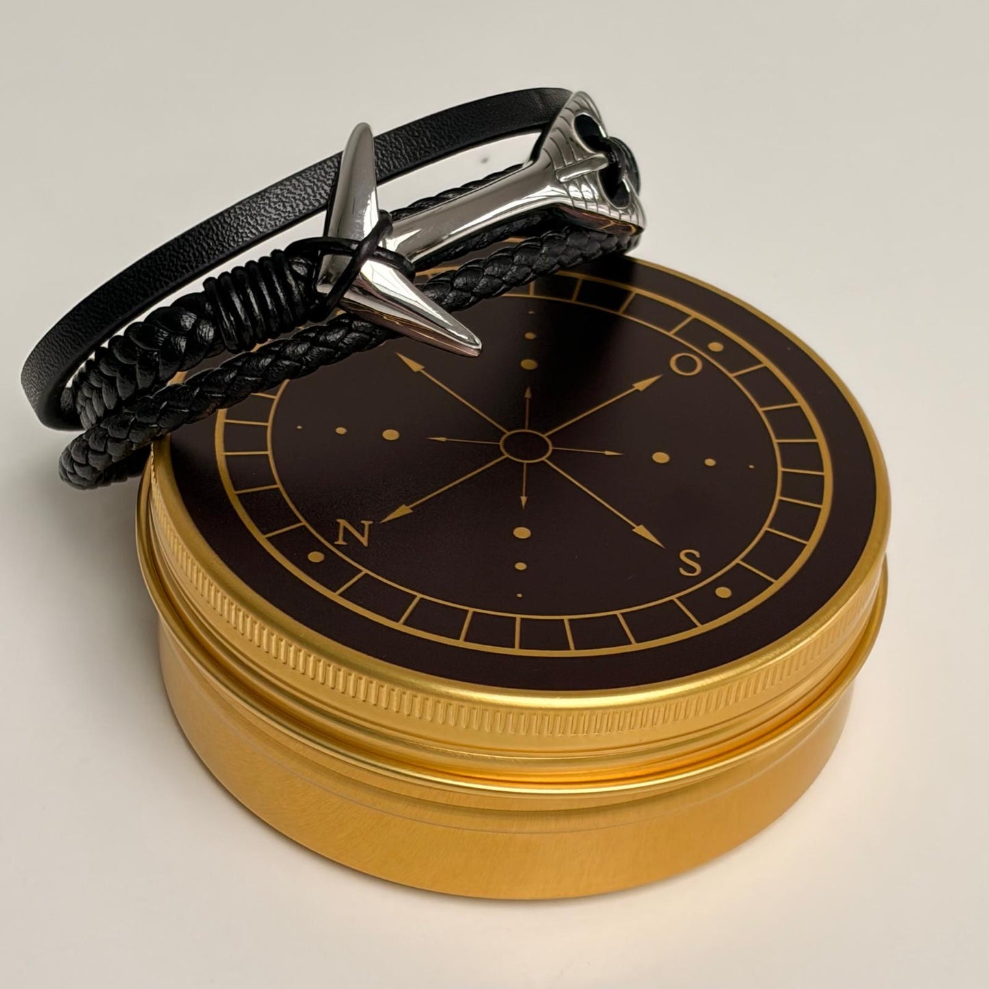 The Forward Arrow Bracelet - Pu Leather/Steel