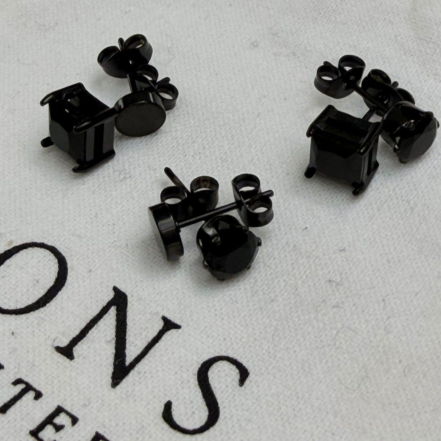Black Zircon Studs - Mix Pairs
