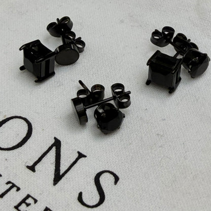 Black Zircon Studs - Mix Pairs