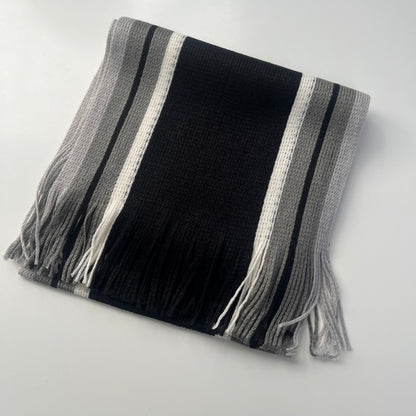Sideline Collection - Light Retro Stripe Scarf - Marlow - Black
