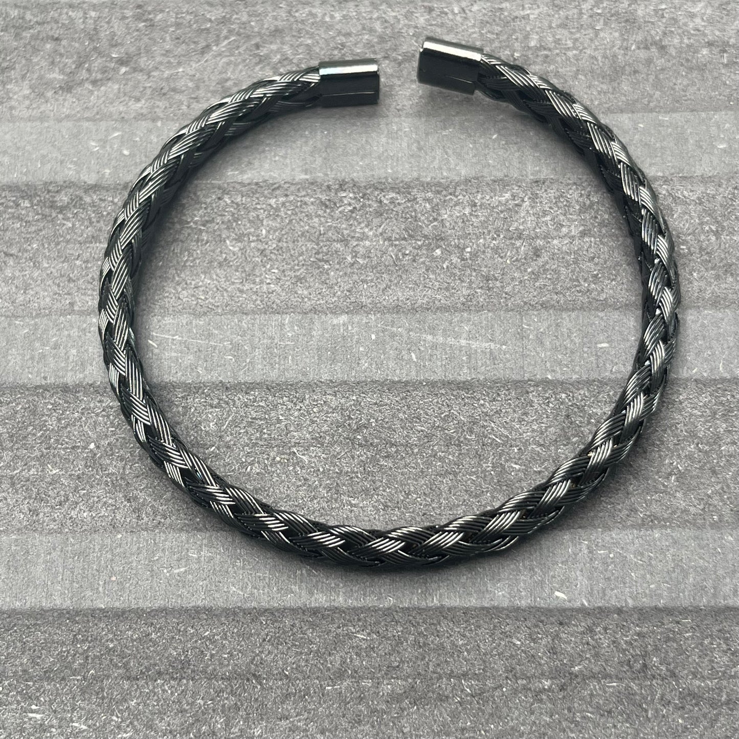Paris Plait Cuff Bracelet - Black